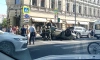 Range Rover перевернулся на пешеходном переходе в центре Петербурга