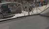 В Приморском районе автомобиль врезался в троллейбус и отлетел в столб