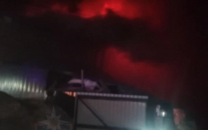 В Приозерске утром произошел крупный пожар