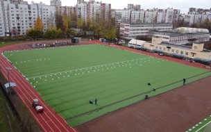 В Василеостровском районе завершили ремонт уличного спортивного комплекса