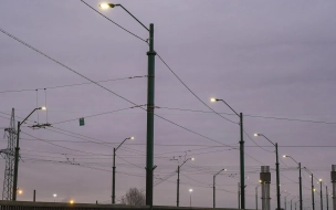 На Невском путепроводе обновили систему освещения