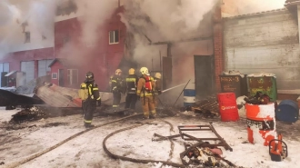 Спасатели локализовали крупное возгорание в котельной на Пулковском шоссе