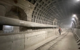 Петербуржцам показали процесс строительства станции метро "Горный институт"