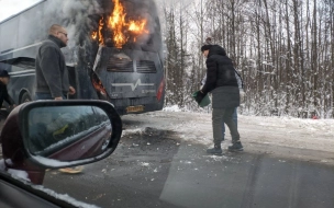 У Селиваново загорелся рейсовый автобус