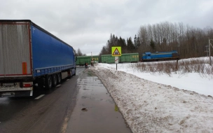 Полицейские организуют дорожное движение в Ленобласти в связи со сходом с рельс грузового вагона