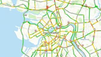 Утренние пробки в Петербурге достигли четырех баллов