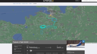 Самолёт Петербург-Сочи вернулся в Колпино спустя полтора часа полёта
