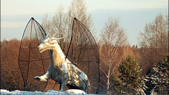 Скульптура дракона появилась под Выборгом