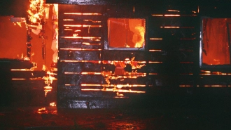 В Мартышкино горел частный дом