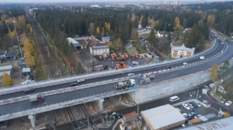 В начале ноября полностью откроют новый путепровод во Всеволожске