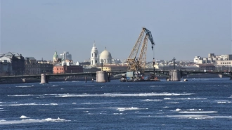 Демонтаж временных опор Биржевого моста перенесён на май из-за ледохода