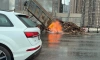 На КАД в Московском районе вспыхнул грузовик с мусором