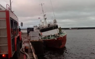 В Приморске вспыхнуло рыболовное судно