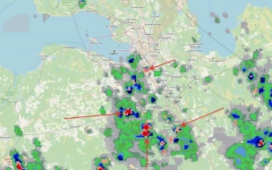 Гроза пришла в Петербург и Ленобласть с юга