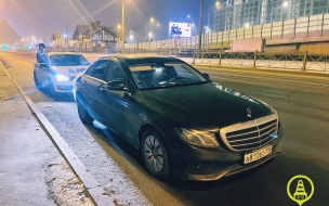 На улице Савушкина задержали пьяного бездомного за рулём Mercedes