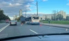 На проспекте Ветеранов столкнулись троллейбус и мусоровоз