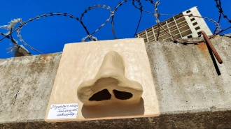 Жители Шушар создали скульптуру носа после знакомства с проектом Генплана