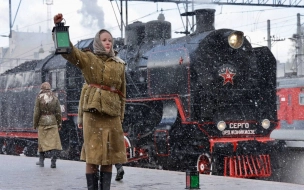 На Финляндском вокзале прошел "Парад паровозов" в преддверии Дня Победы