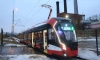 Новую модель трамвая показали на Невском заводе в Петербурге