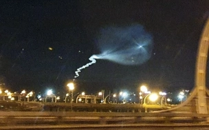 В небе над Петербургом заметили след от запуска ракеты "Союз“