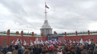 В Петербурге провели митинг в поддержку присоединения ДНР и ЛНР