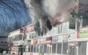 В Сыктывкаре загорелся ТЦ "Народный"