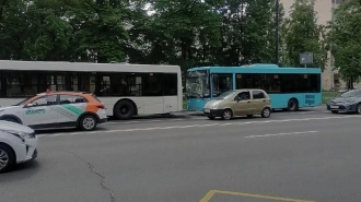 Два автобуса столкнулись в Василеостровском районе