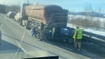 На Новоприозерском  шоссе   "Жигули" влетели в грузовик