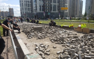 Полиция проверяет организаторов несогласованного строительства на бульваре Менделеева в Мурино  