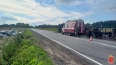 На 76 км автодороги "Новгород – Луга" в аварии с лесовоз...