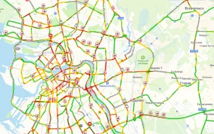 Ситуацию на дорогах в Петербурге оценили в 9 баллов