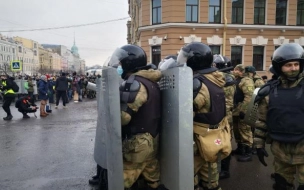 На митинге в Петербурге задержали переодевшегося в полицейского подростка