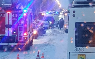 На Петрозаводском шоссе произошло массовое ДТП с участием автобуса