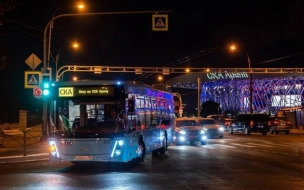 Примерно шесть тыс. болельщиков воспользовались транспортом до "СКА-Арены" 11 февраля 