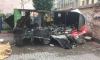 В центре Петербурга сгорел дорогостоящий контейнер для раздельного сбора мусора