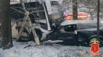 Один человек погиб и четверо пострадали в ДТП с рейсовым автобусом в Ленобласти 