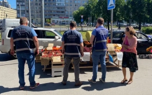 В нескольких районах Петербурга убрали незаконные прилавки с 23 участков