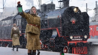 На Финляндском вокзале прошел "Парад паровозов" в преддверии Дня Победы