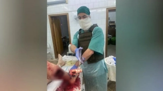 Врачи ВМА провели операцию по извлечению части неразорвавшейся мины из ноги раненого бойца 
