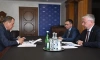 Председатель Северо-Западного банка Сбербанка Дмитрий Суховерхов и губернатор Ленобласти Александр Дрозденко провели первую рабочую встречу