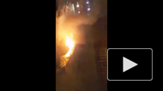 В Кемерове ночью сгорела иномарка(Видео)