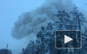 Видео: в Сестрорецке загорелся дом