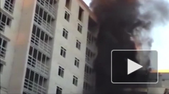 Как тушили пожар на Косой линии в Петербурге: из дома вывели 40 человек