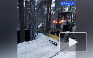 За минувшие сутки в Ленобласти очистили от снега более 6 тыс. километров дорог