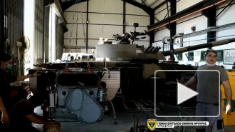Обслуживание двигателя танка Т-80У на Кипре показали на видео