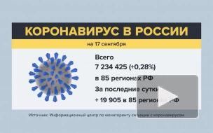 В России за сутки выявили 19 905 заразившихся коронавирусом. Это максимум с 22 августа