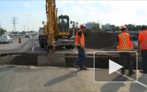 Демонтаж и установка нового моста за одни сутки.