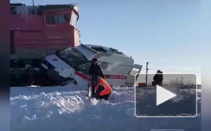 В Хабаровском крае столкнулись поезд и машина скорой помощи