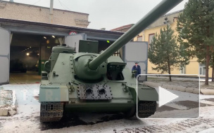 Видео: в Стрельне готовят Т-34 и СУ-100 к участию в парадах Победы 
