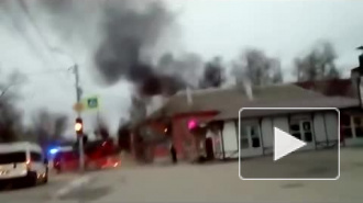 В интернете опубликовали видео пожара на Станкозаводской улице города Рязани